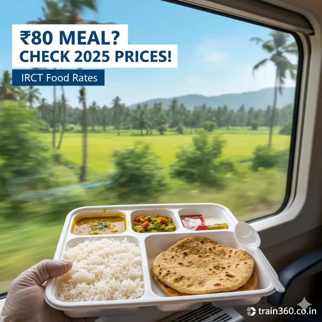 IRCTC standard meal plate and food menu 2025-26